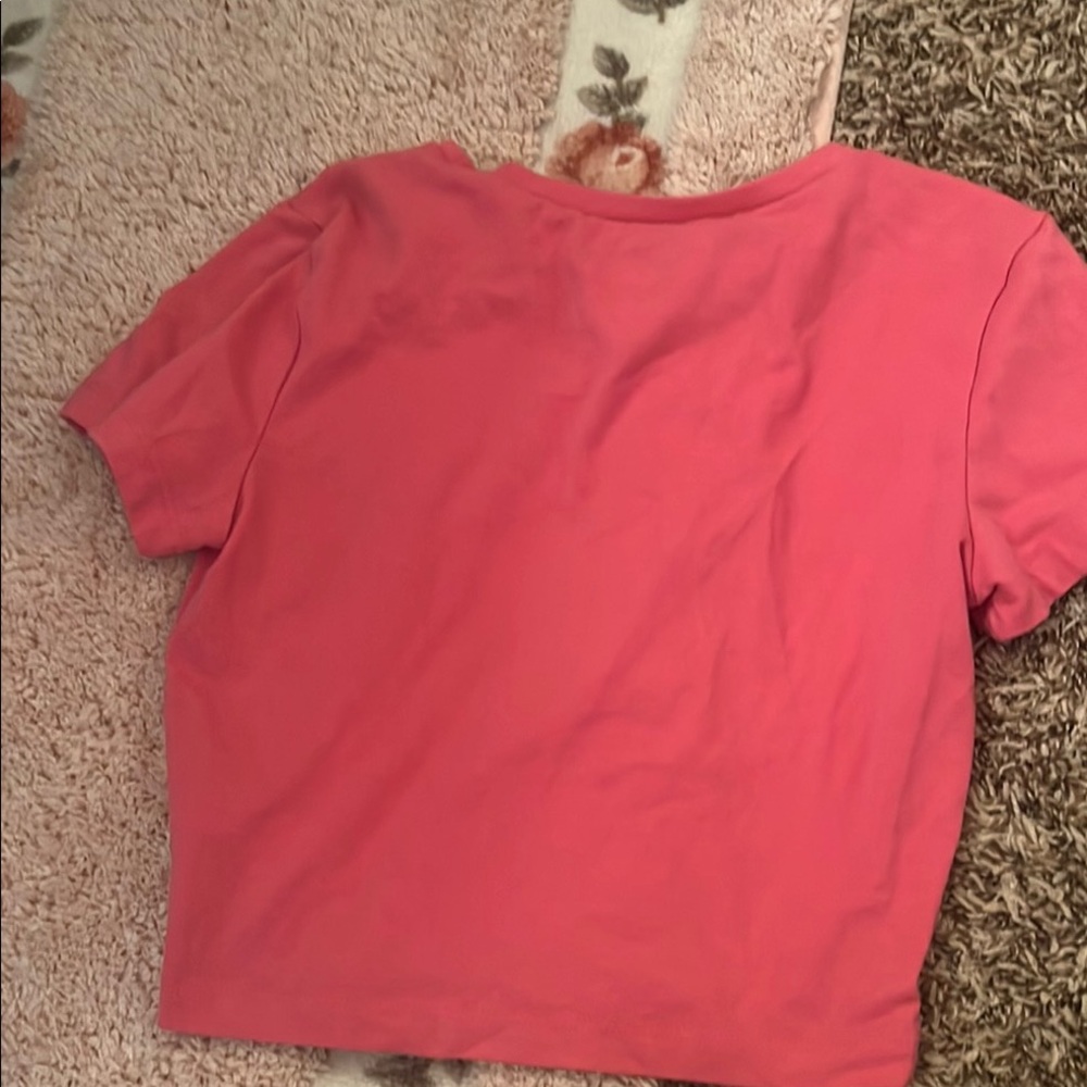 Wild Fable Short Sleeve Orange Pink Crop T-Shirt